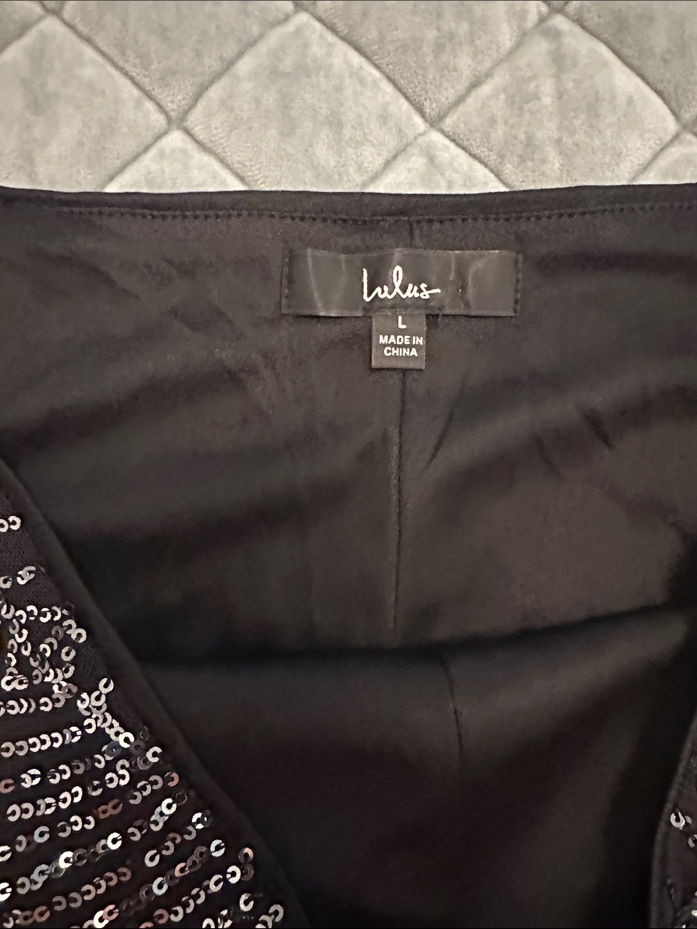 Black sequin lulus pants - Picture 2 of 2